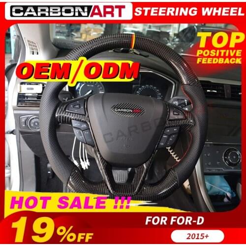 For monde-o Carbon Fiber Steering Wheel Replacement Carbon steering wheel For For-d Kuga 2017 for Mende-o MK4 Edg-e