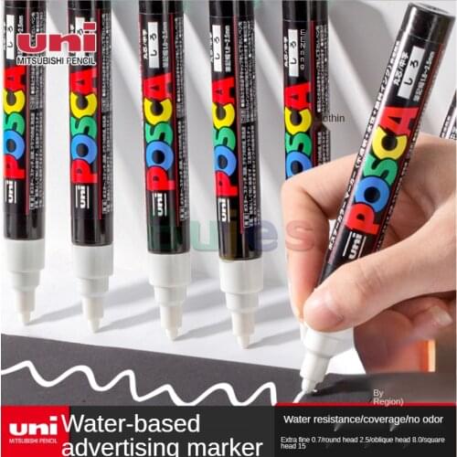 UNI Graffiti Painting Brush Posca Marker Pen,Good Water Resistance and Strong Coverage,Poster Pen For Artist Writing