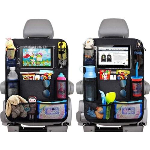 Waterproof Vehicle Storage Sundries Bag Car Seat Back Protector Cover for Children Baby Kick Mat Protect Bag K1KC