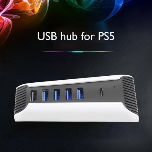 For PS5 USB Hub USB 3.0 Splitter Expander High Speed Adapter With USB 3.0 2.0 Type C 1 to 5 Multi Ports For PS5 PlayStation 5
