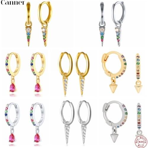 Canner Huggie Earrings For Women Colorful Hoops 925 Sterling Silver Honeybee Lightning Piercing Jewelry 2021 Trend Pendientes W5