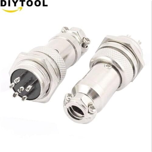 1Pair 2/3/4/6 Pin 16mm GX16 Panel Mount Aviation Connector plug Screw AC 1200V