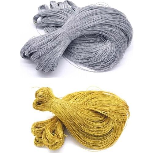 100Meters Gold Silver Color Rope Christmas Wedding Gift Packing Cords Decoration Rope DIY Crafts Bracelet Making String Supplies