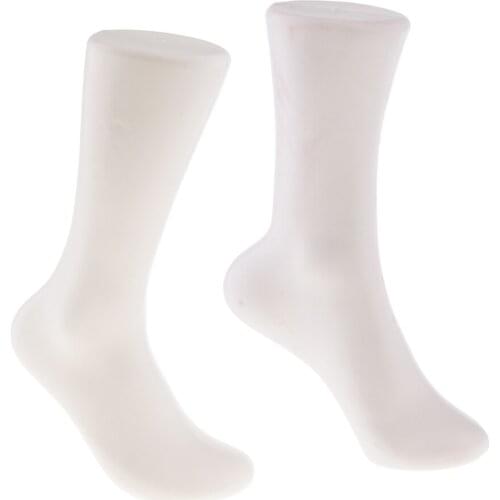 2pcs Adult Feet Mannequin Foot Model Tool Shoes Sandal Socks Sox Display
