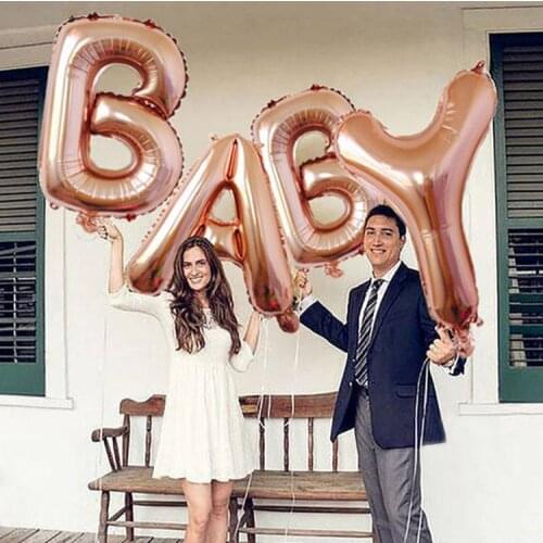 40inch baby balloon rose gold letter aluminum foil balloon set proposal marriage love party decoration aluminum foil balloon