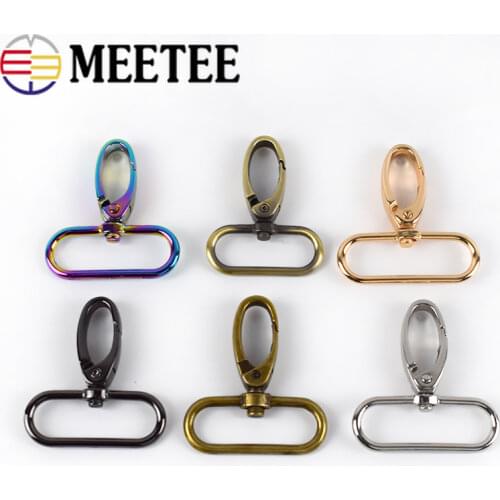 4/10pcs 38mm Metal Leather Buckles for Bags Strap Lobster Clasp Webbing Snap Hook DIY KeyChain Bag Part Accessories