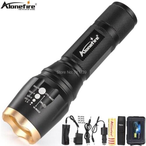AloneFire H240 zoomable LED Flashlight XML T6 LED Ultra Bright linterna adjustable waterproof led Torches