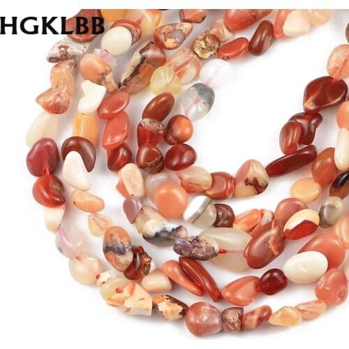 HGKLBB Irregular Shape Natural Red Opal Stone Quartz spacer Beads For Jewelry Making DIY Material Necklace Bracelets 4~7mm 15