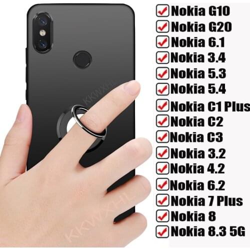 For Nokia G10 G20 8.3 5G C1 Plus C2 Tennen C3 7.2 X71 8 Sirocco 8.1 X5 X6 X7 6.1 Back Ring Holder Bracket Case Phone Soft Cover