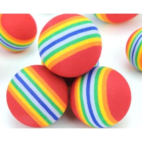 EVA float cat toy pet toy Super Q rainbow ball! Cat toy cat toy dog toy