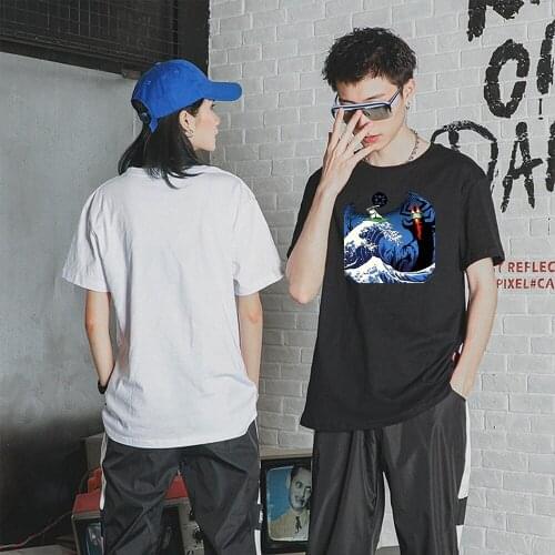 Tshirt Feminina Oversized T-Shirts Womens Soft Cotton Aesthetic Ropa Plus Size Mujer Japanese Print Men and Women Graphic Tees