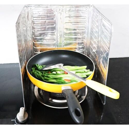 Kitchen Frying Pan Oil Splash Protection Screen Cover Gas Stove Anti Splatter Shield Guard Oil Divider Splash Proof Baffle Tools
