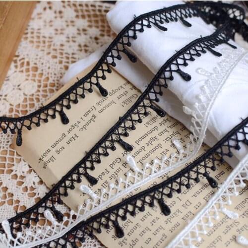 Hot sale 15 yards wholesale clothing accessories DIY water soluble lace fabric polyester lace trim 1.7cm