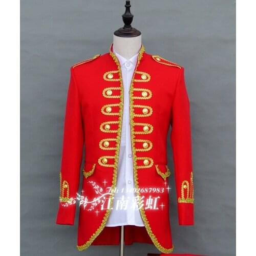 Male court performance service European retro mens wedding dress photography theme male suit men host clothing bar clothing