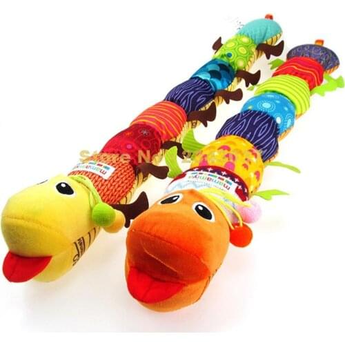 Music Musical Caterpillar Wiggler Insect Worm Bell Bb Rattles Plush Doll Baby Infant Newborn Stuffed 60cm Toy