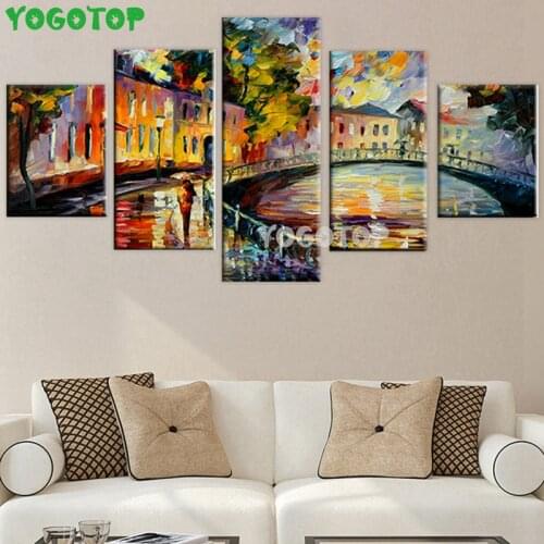 5 Pieces Bridge Tree Classic Landscape diamond painting Full drill 5d diy mosaic diamond embroidery puzzle,Wall Art ML1519