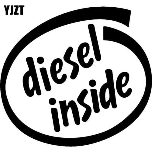 YJZT 15.5X14.3CM DIESEL INSIDE Vinyl Decal Funny Black/Silver Car Sticker Car-styling S8-0695