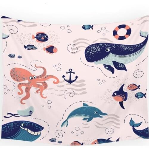 Ocean whale sailing macrame wall hanging college dorm farmhouse decor tapestry wall anime wall tapestry abstract wall tapestry