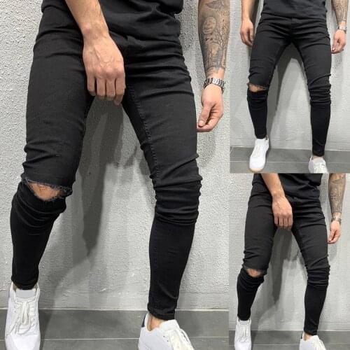 New Fashion Mens Jeans Light Color Stretch Jeans Casual Straight Slim Fit Multicolor Skinny Jeans Men Cotton Denim Trousers