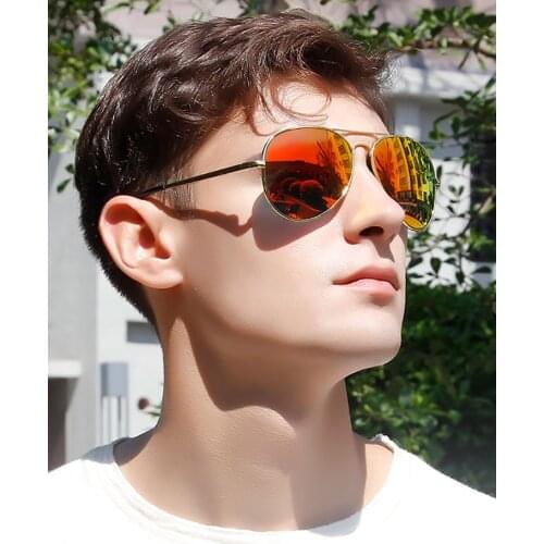 Polarized pilot sunglasses man driving glasses for car brand designer aviation UV400 protection black blue retro eyewear 2019