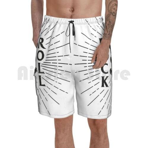 Rock Beach Shorts Men Beach Pants Swimwear Hard Music Sound And Roll Fan
