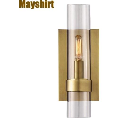 Modern Copper Glass Led Wall Lights Nordic Bedroom Bedside Living Room Decor Kitchen Wall Lamps Bathroom Vanity Light Fixtures