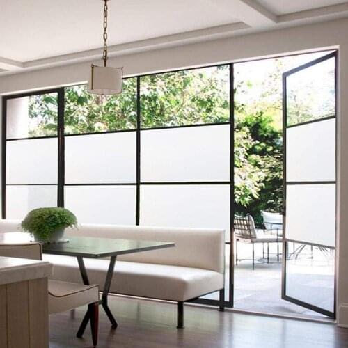 200cm Length Static Cling Window Film Frosted White Private Home Decorative Glass Sticker For Window Door Cabinet Table Surface