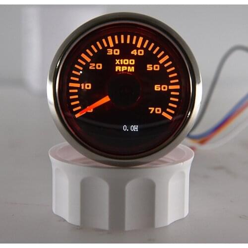 Boat RPM Tachometer 52MM Tacho Meter With LCD Hourmeter Red Backlight Car Tachometer Toerenteller For Motorcycle 12V/24V