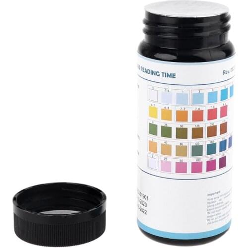 5in1 50pcs Water Quality Test Strips pH Chlorine Hardness Alkalinity for Pool, Spa, Drinking Water, Aquarium 50pcs/bottle