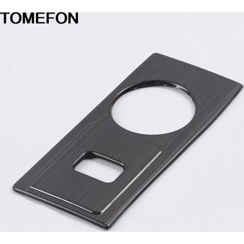 TOMEFON For Ford Focus 2019 2020 Front Gear Console Gigarette Lighter USB Charging Cover Trim Interior Accessories StainlesSteel