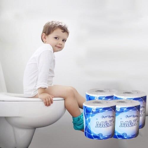 4pcs/bag 3ply White Toilet Tissue Hollow Replacement Roll Paper Clean Prevent Flu Cleaning Toilet Tissue New Arrival FD