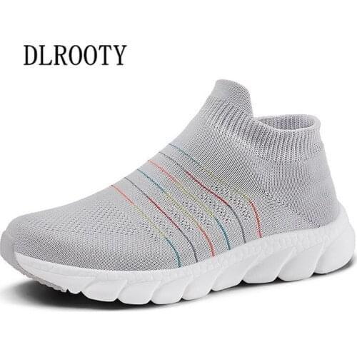 Women Flat Casual Shoes Fashion Outdoor Breathable Couple Slip On Shoes Woman Platform Mesh Round Toe Walk Light Weight