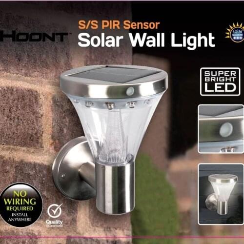 Outdoor solar energy lamp stainless steel body induction lamp courtyard wall lamp home solar street lamps garden lights