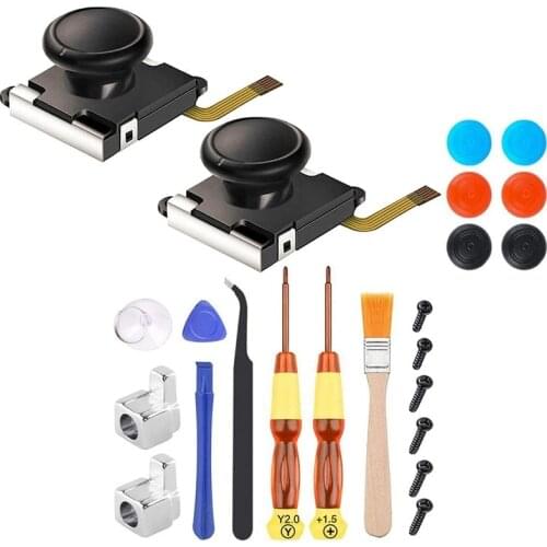 2-Pack for Joycon Joystick Replacement,Analog Thumb Stick Joy Con Repair Kit for Nintendo Switch, with Cross Screwdriver