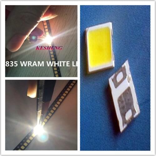 200pcs 0.2W SMD 2835 LED Lamp Bead 20-25lm White/Warm White SMD LED Beads LED Chip DC3.0-3.6V for All Kinds of LED Light