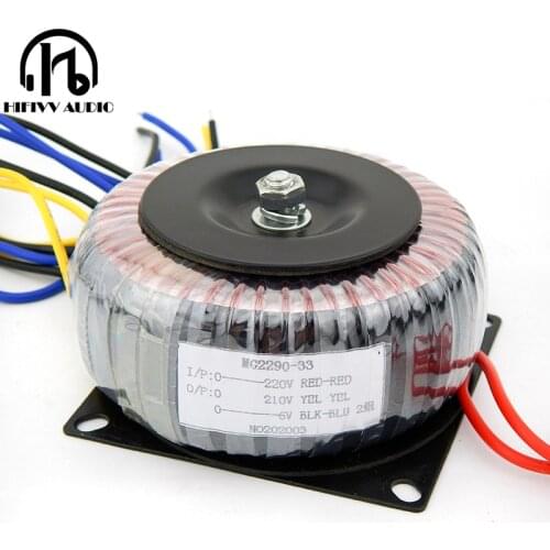 35VA pure copper Circular Transformer of tube amplifier 35W 0V-210V 0.1A 0-6V 1A 0-6V 1A TUBE AMP power supply