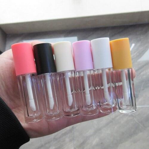 6pcs 3.5ml Lip Glaze Tube Empty White/yellow/purple/black/ Lip Gloss Tube Packaging Material Makeup DIY Lip Glaze