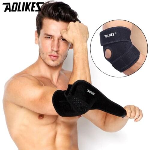 AOLIKES 1 Piece Adjustable Elbow Support Pads Elbow brace Codera Protector Sports Safety For Ciclismo Fitness Tennis
