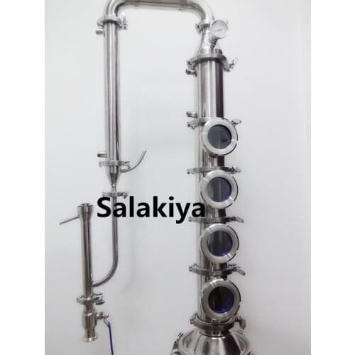 Free Shipping 4" Stainless Steel304 Flute Distiller,Copper Platte Sets*4