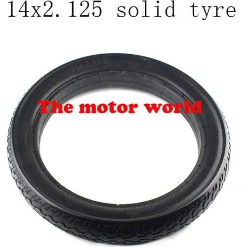 Free Shipping High Performance and Quality 14x2.125 Solid Electric Tire Fits Many Gas Scooters and E-Bike Inflation-free Tire