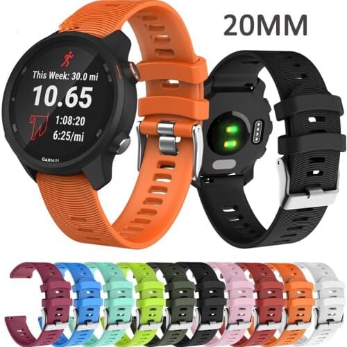 For Garmin 245 Strap Official Button Silicone Watch Band Sports Strap For Forerunner 245M/645/Vivoactive3/Vivomove HR Bracelet