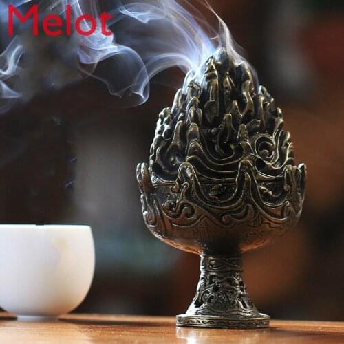 Pure Copper Incense Burner Boshan Furnace Home Tea Ceremony Agarwood and Incense Burner Incense Coil Ornaments Retro Creative