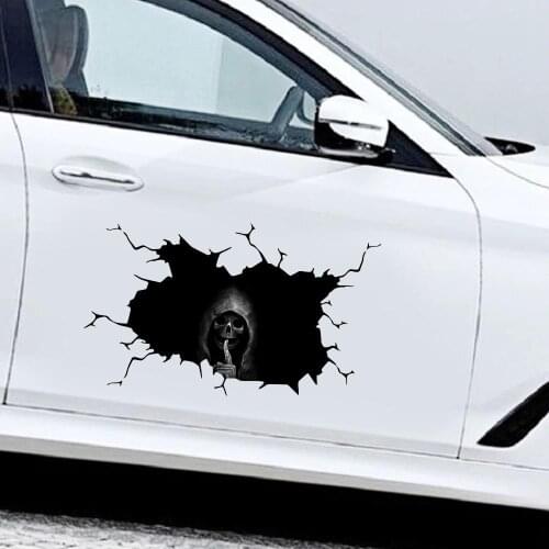 Halloween Car Sticker Wall Floor Sticker Horror Wall Stickers Silent Skull Stickers Car Window Home Decoration Decal Decor Party