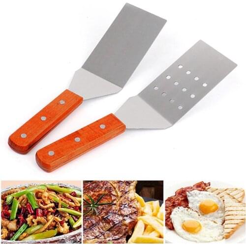 Stainless Steel Wooden Handle Cheese Shovel Pizza Spatula Baking Tool for Kitchen Dining Bar Kitchen Tools Gadgets