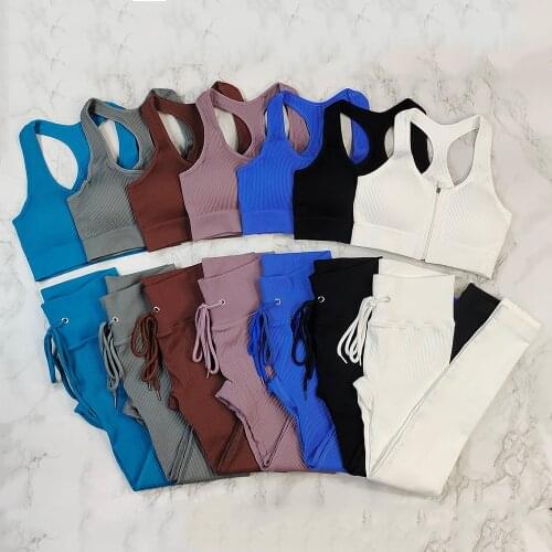 Gym Set Women Fitness Suit Sports Bra and Leggings Set Seamless Workout Running Clothes Athletic Wear Fitness Yoga Suit