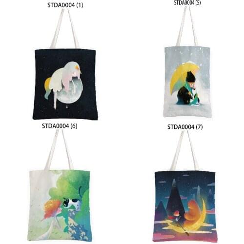 Cartoon cat little girl packaging storage bags Cosmetic bag organizer Pouch stationery organizer Packaging bags Storage items