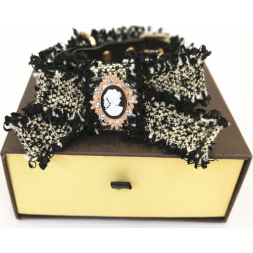 4 Color Bling Dog Collar Leather Pet Diamond Jewelry Classical Pet Dog Cat Collar Necklace Pet Accessories Teddy Bulldog