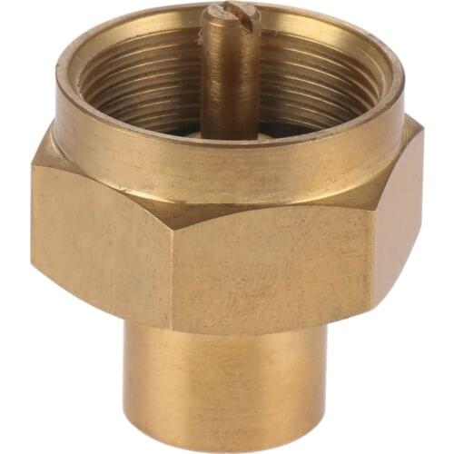Brass 1 LB Propane Gas Bottle Refill Adapter, Connection- 1""x 20 Female Throwaway Cylinder Thread To 1/4"" NPT Female Fireplace