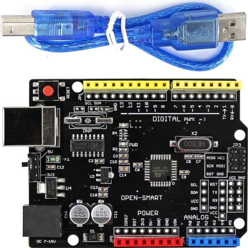 Improved Version 5V / 3.3V Compatible UNO R3 (CH340G) ATMEGA168P Development Board with USB Cable for Arduino UNO R3