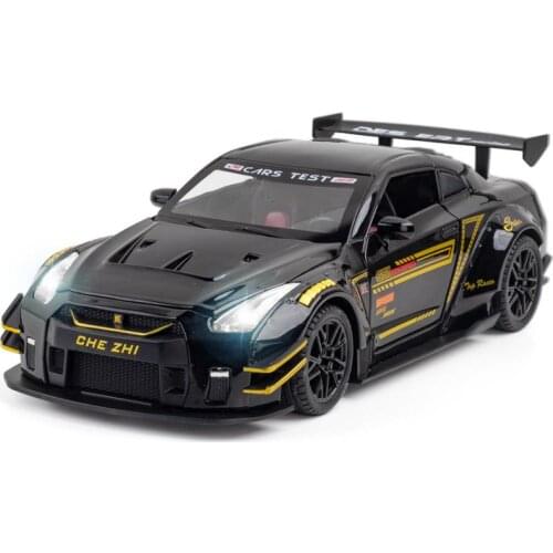 1:24 scale JAPAN super sport car metal model with light and sound Nissans GTR R35 pull back vehicle diecast toy collection